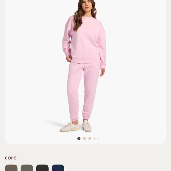 NUUDS vintage fleece Pink Sweatshirt and Sweatpants Set both size medium NEW